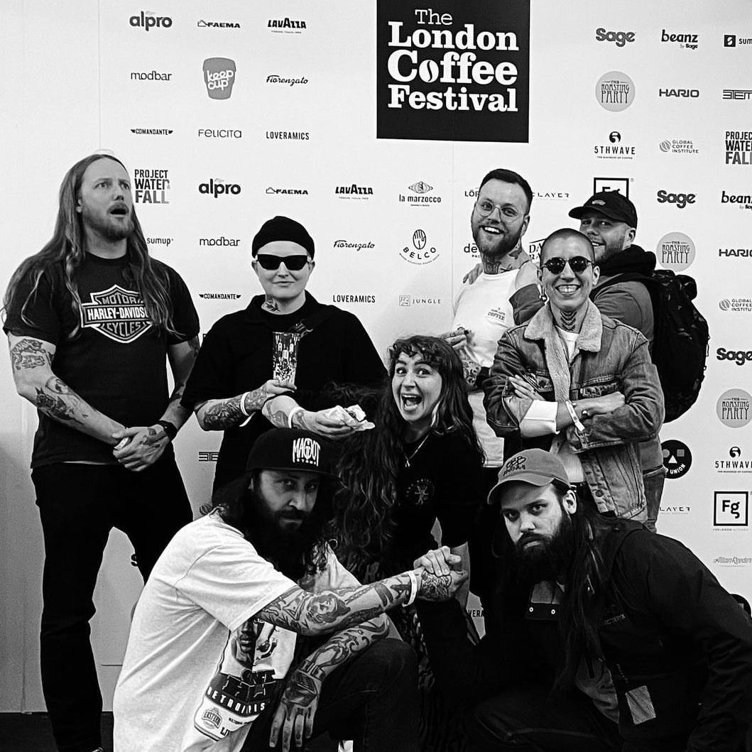 The team from Dark Arts Coffee in London representing at the London Coffee Festival