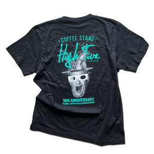 DAC x HIGH-FIVE COFFEE STAND 10th anniversary collaboration t-shirt