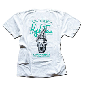 DAC x HIGH-FIVE COFFEE STAND 10th anniversary collaboration t-shirt
